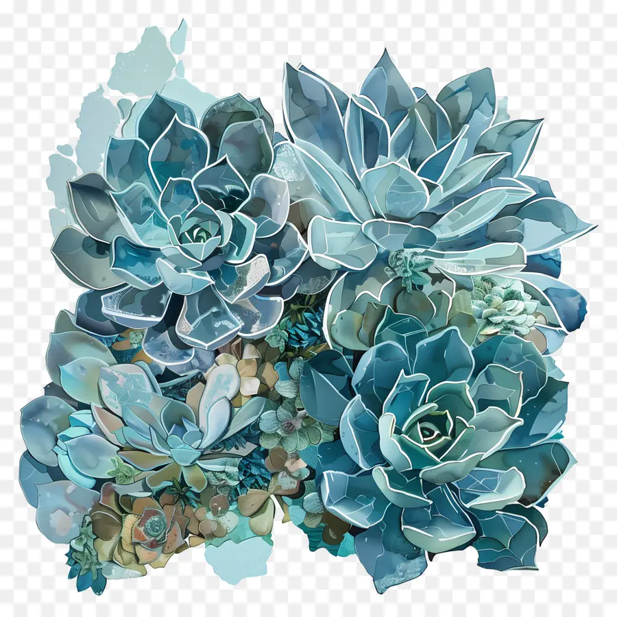 Echeveria Sulu Meyveleri，Etli Bitkiler PNG