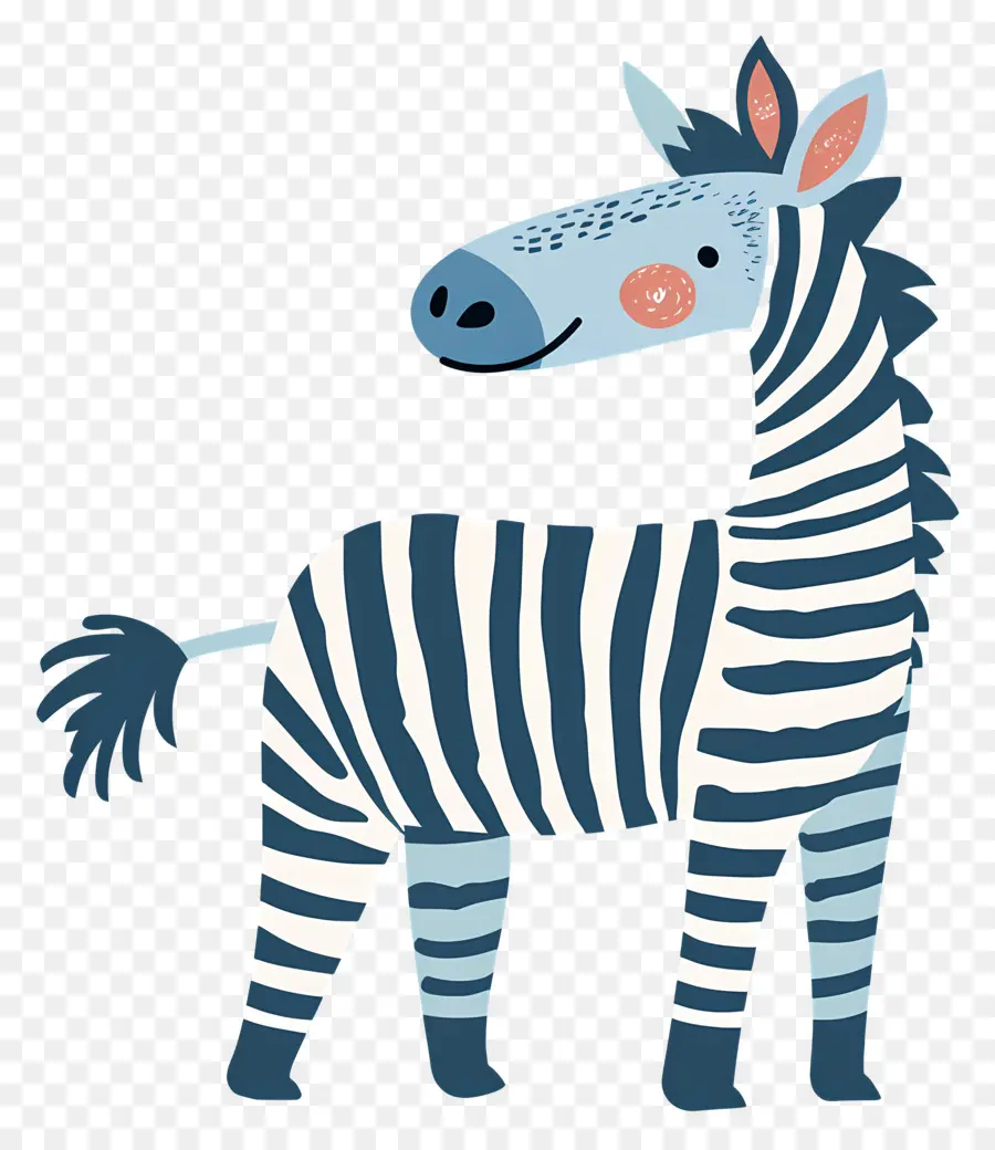 Karikatür Zebra，çizgili PNG