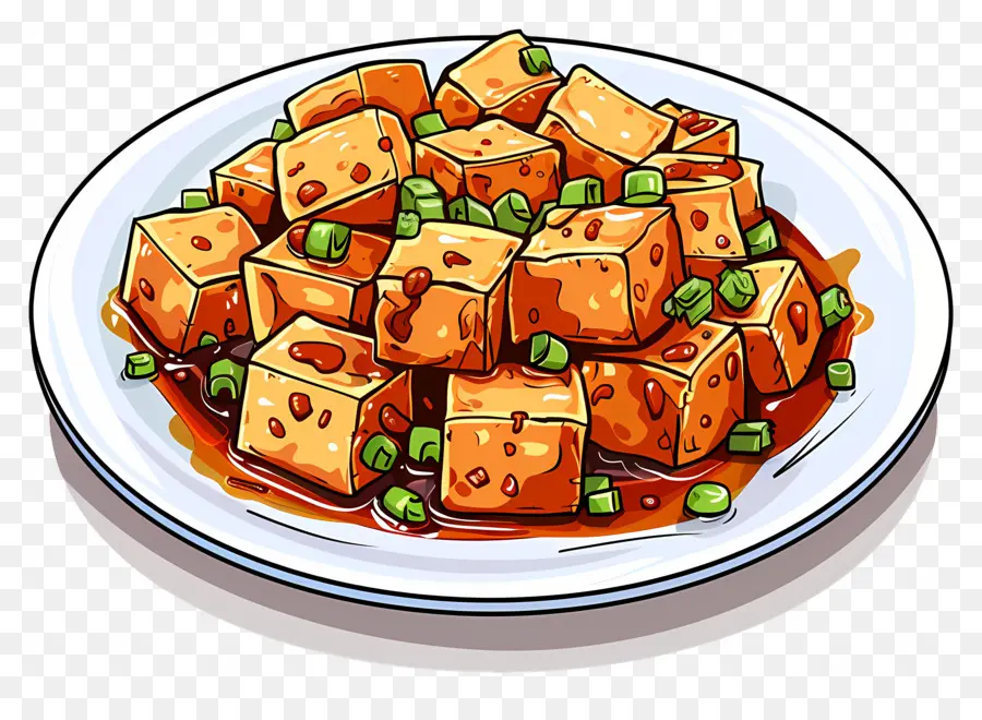 Mapo Tofu，Kızarmış Tofu PNG