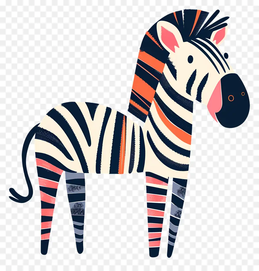 Karikatür Zebra，Çizgili Zebra PNG