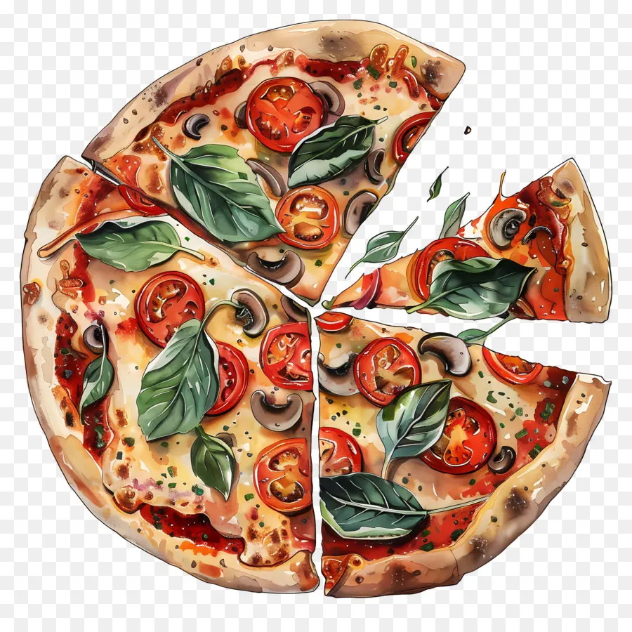 Vegan Pizza，Pizza PNG