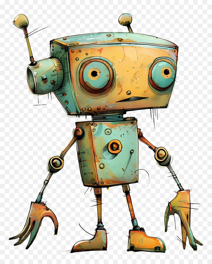 Karikatür Robotu，Robot PNG