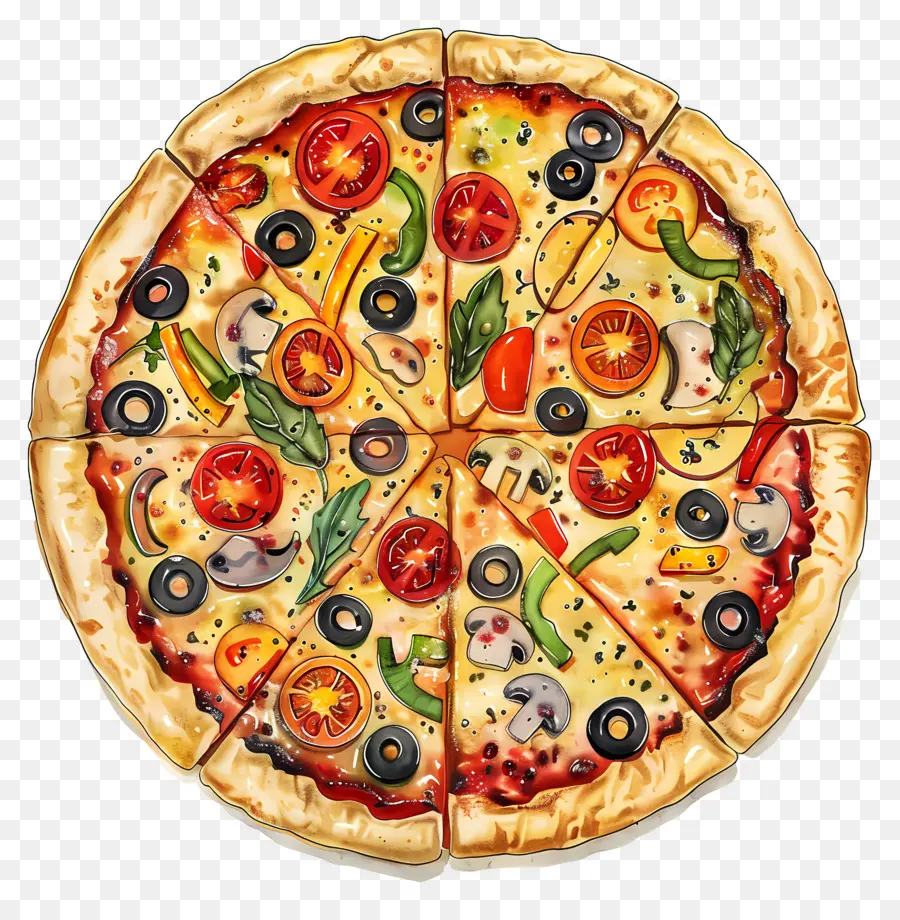 Vegan Pizza，Pizza PNG