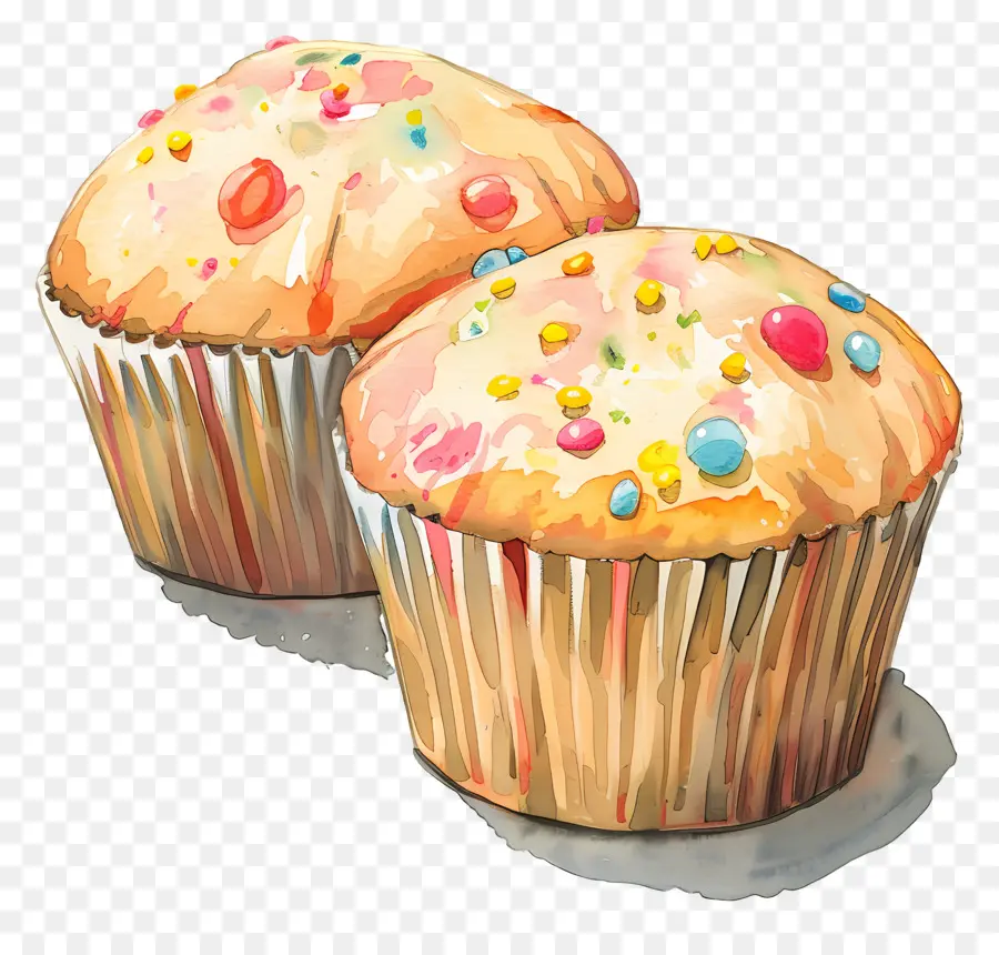 Serpintili Cupcakeler，Kekler PNG