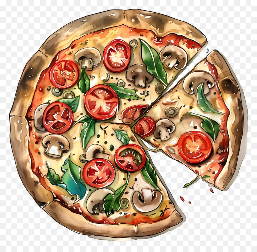 Pizza，Domates PNG