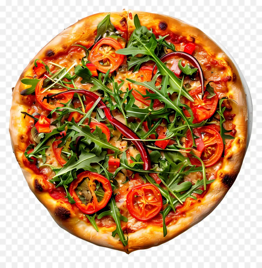 Vegan Pizza，Sebze Pizzası PNG