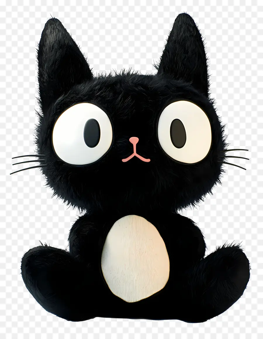 Kuromi，Kara Kedi Peluş PNG