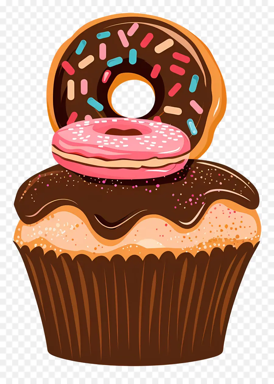 Çikolatalı Kek，Cupcake Ve Donut PNG