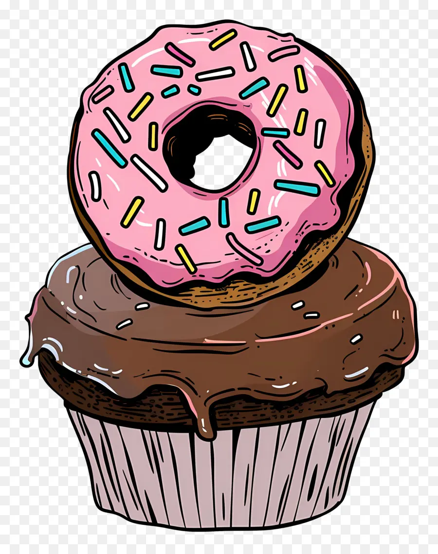 Çikolatalı Kek，Cupcake Ve Donut PNG