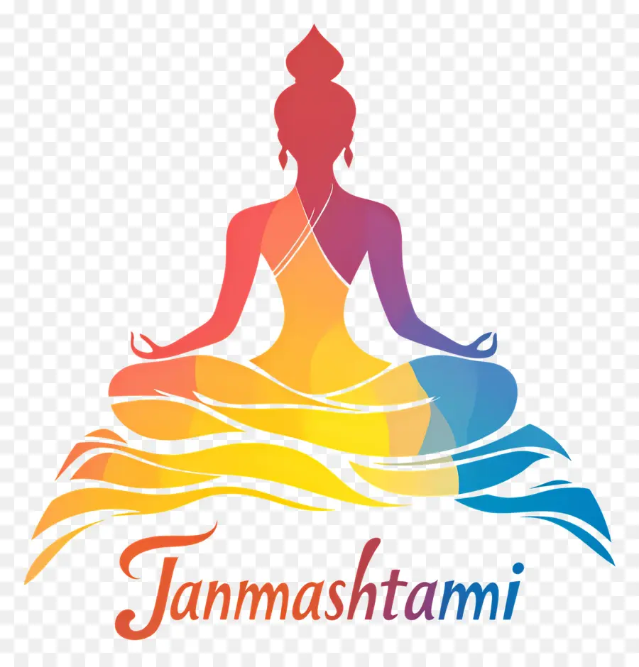 Janmashtami，Meditasyon Yapan Şekil PNG