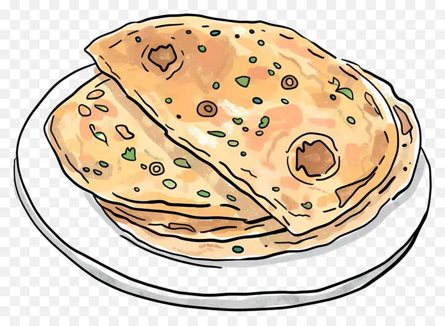 Aloo Paratha，Gözleme PNG