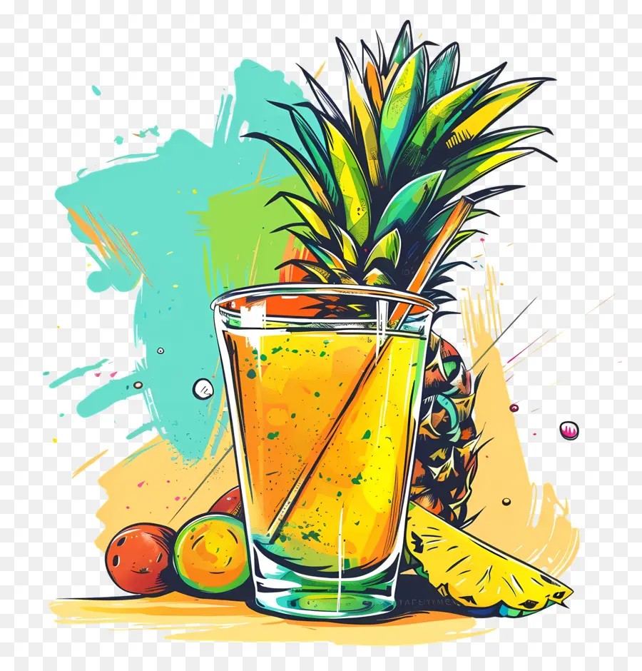 Ananas Suyu，Ananas PNG