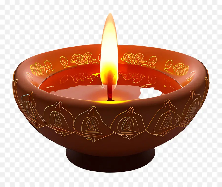 Diwali Lamba，Yanan Yağ Lambası PNG