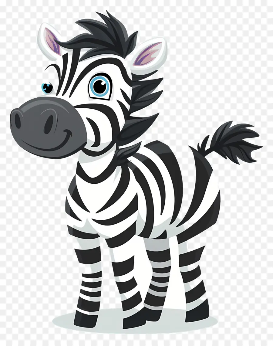 Karikatür Zebra，Çizgili PNG