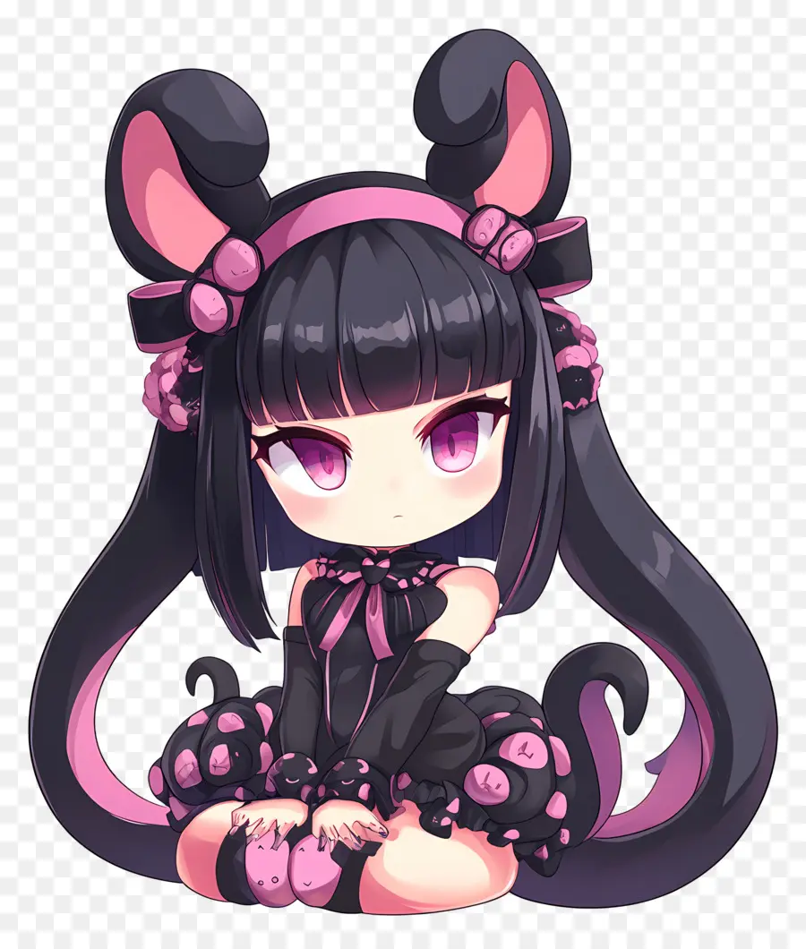 Kuromi，Anime Kız PNG