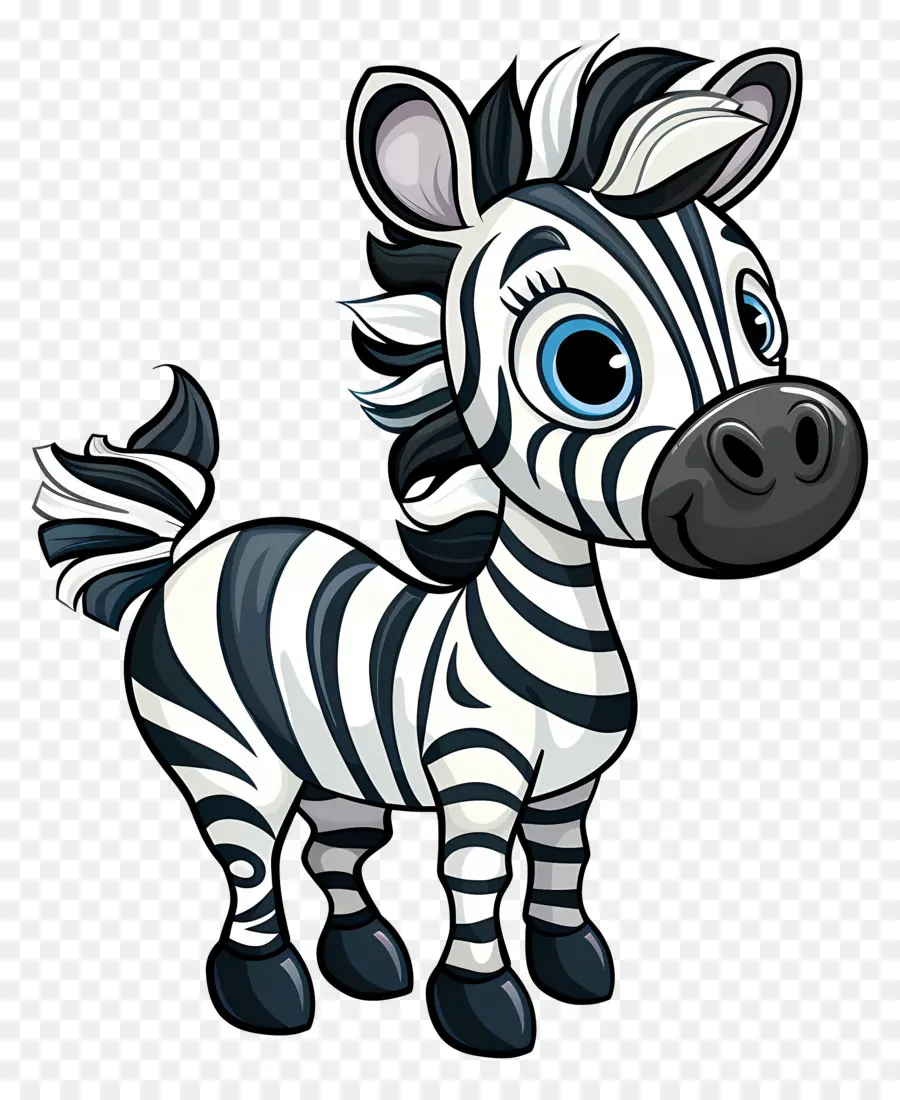 Karikatür Zebra，Çizgili PNG