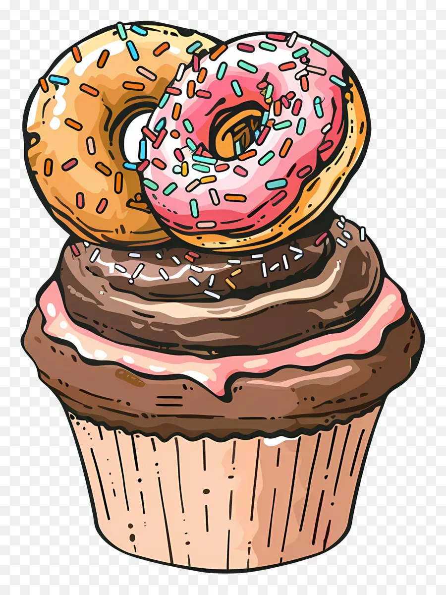 Çikolatalı Kek，Cupcake Ve Donut PNG