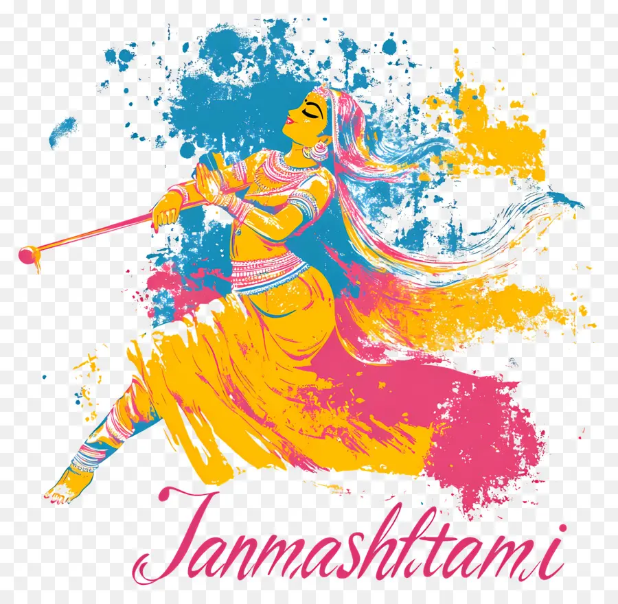 Janmashtami，Renkli Janmashtami Kutlaması PNG