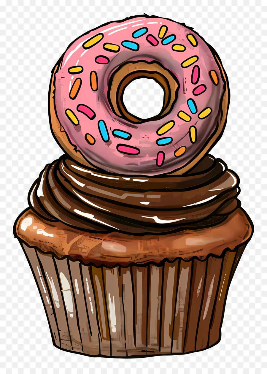 Çikolatalı Kek，Cupcake Ve Donut PNG