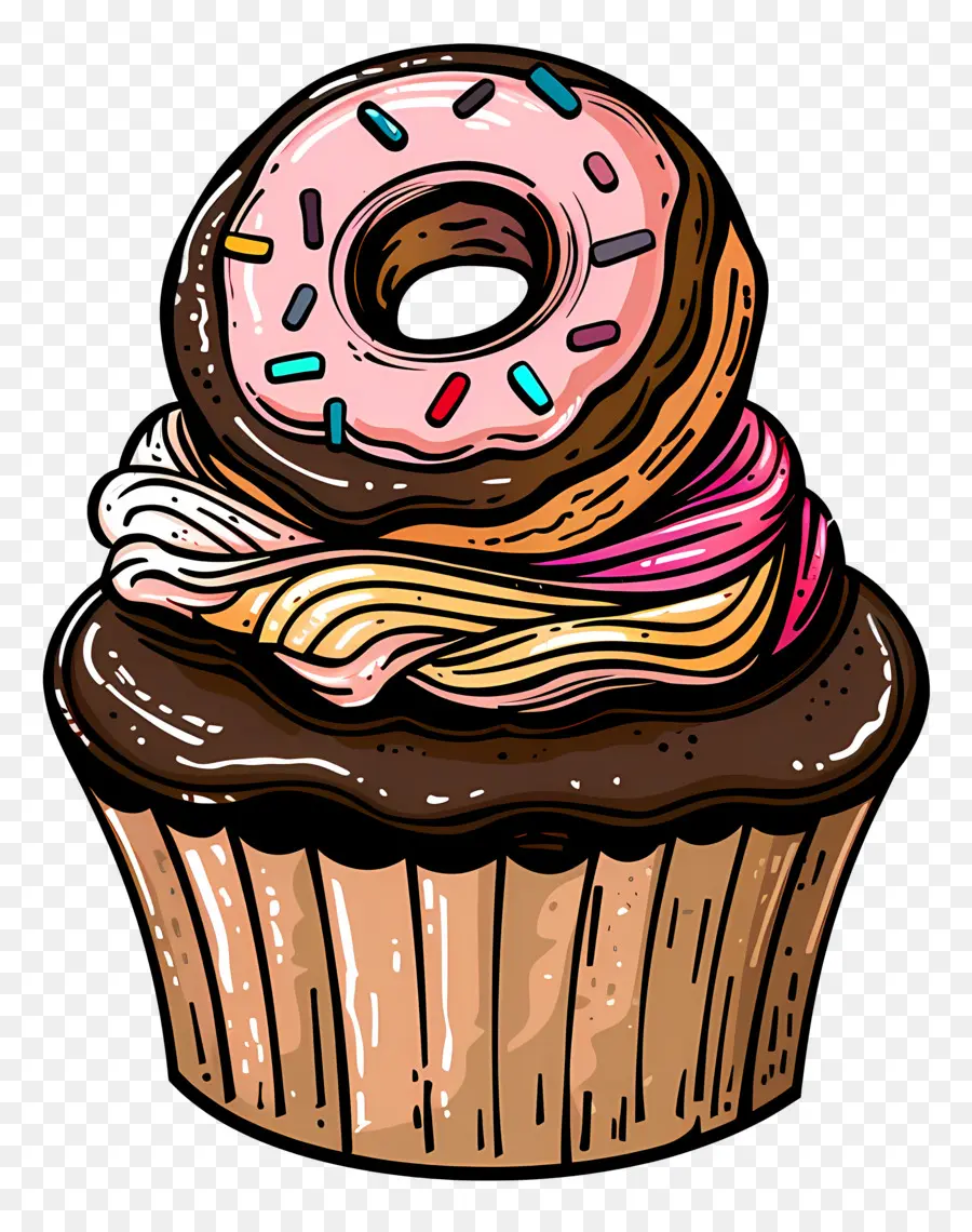 Çikolatalı Kek，Cupcake Ve Donut PNG