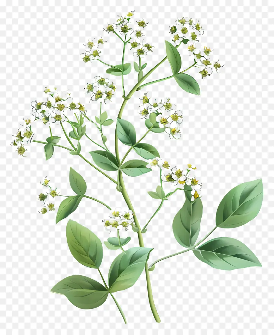 Tatlı Alyssum，Yeşil Şube PNG