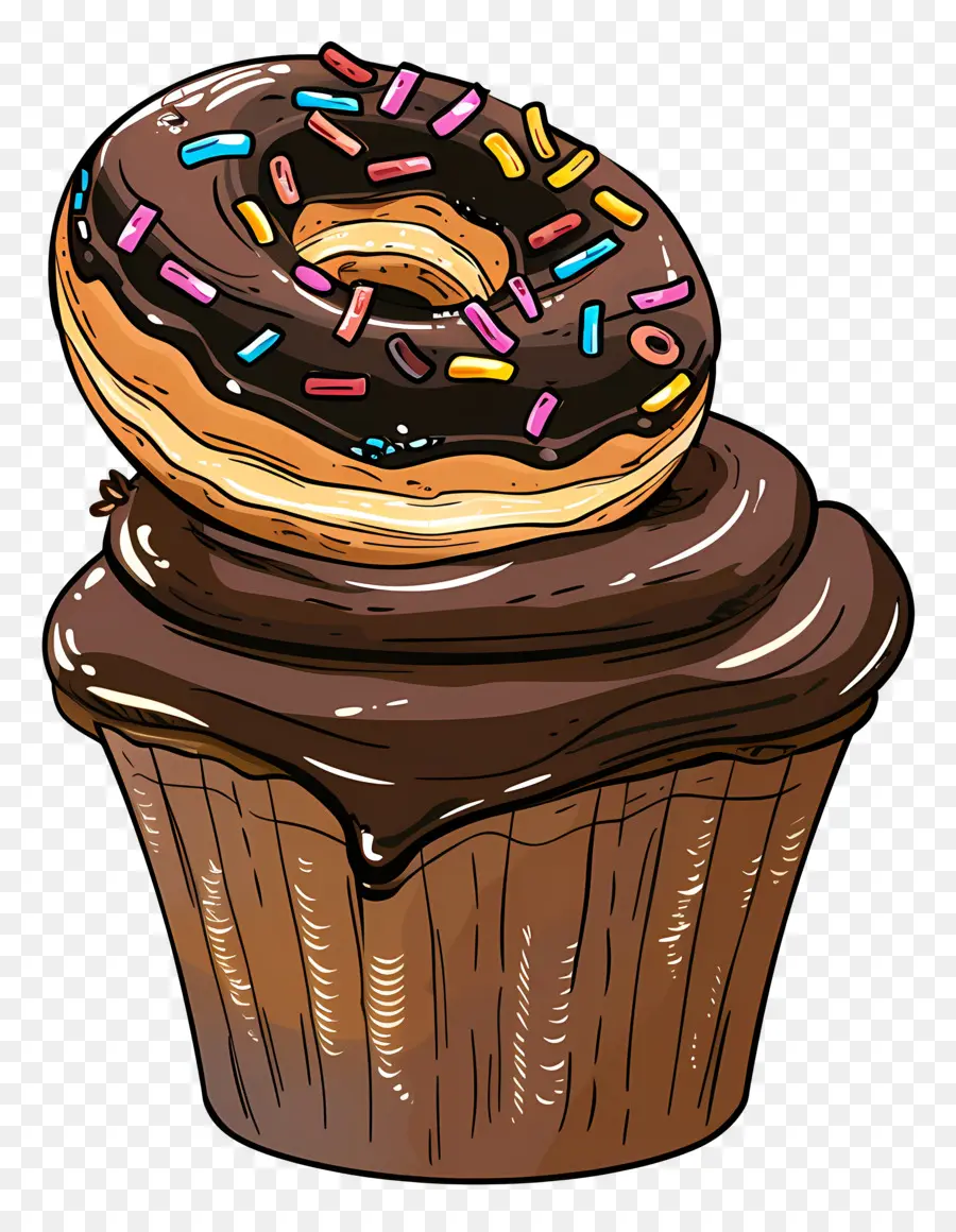 Çikolatalı Kek，Cupcake Ve Donut PNG