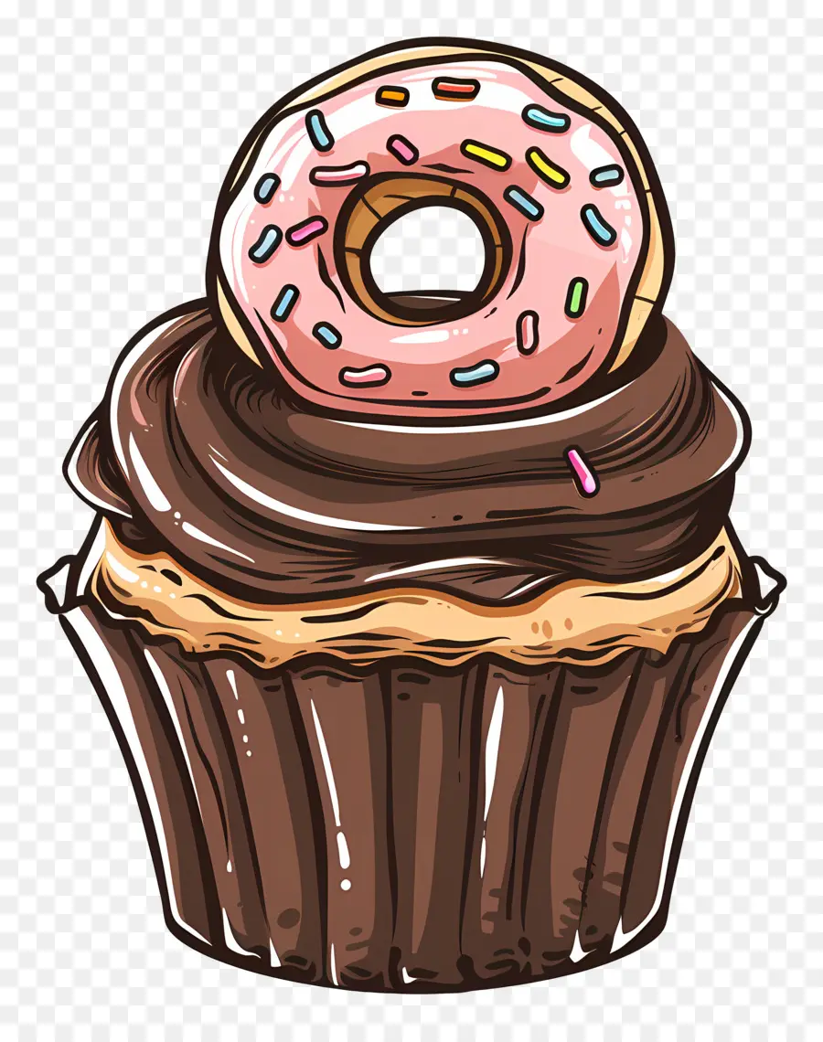 Çikolatalı Kek，Cupcake Ve Donut PNG