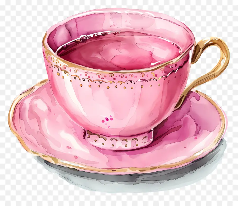 Pembe çay Bardağı，Pembe çay Fincanı PNG