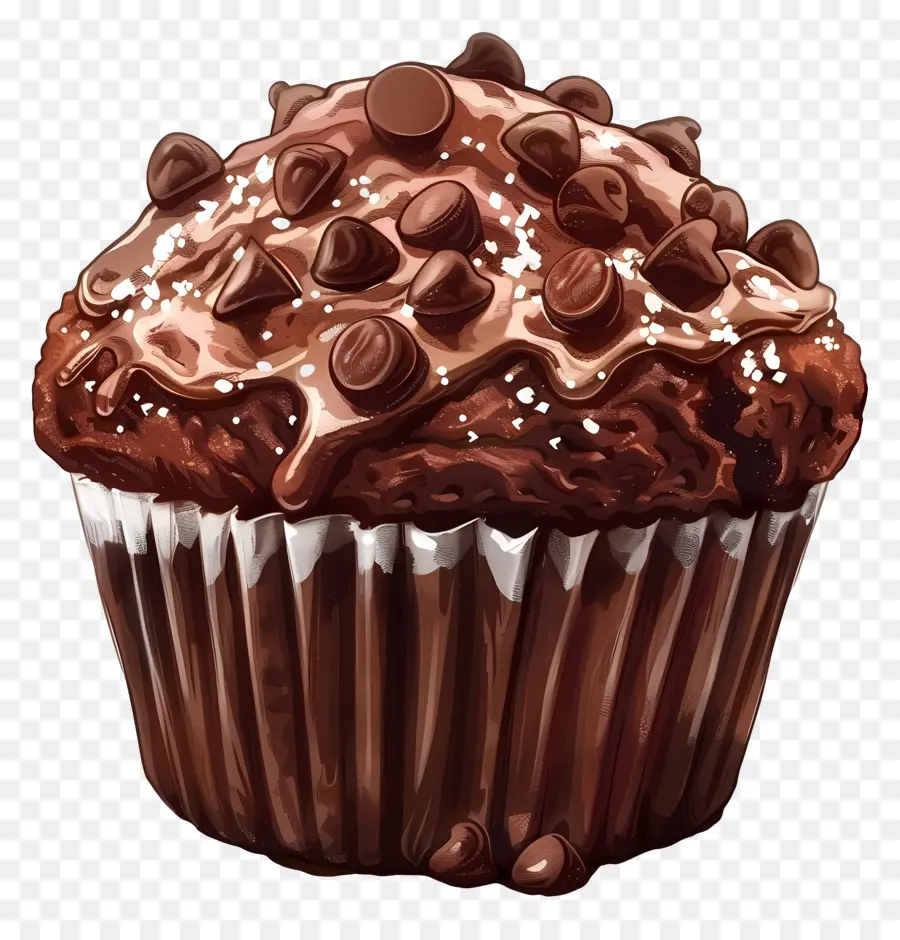 Çift Çikolatalı Muffin，çikolatalı Kek PNG