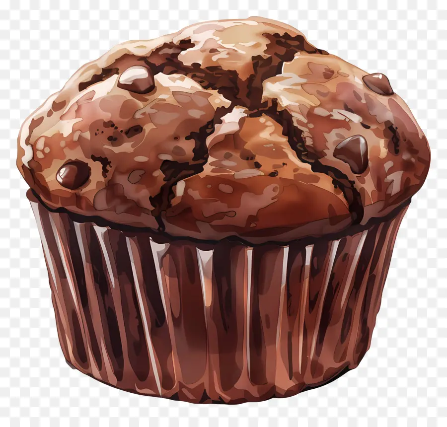 Çift Çikolatalı Muffin，Kek PNG