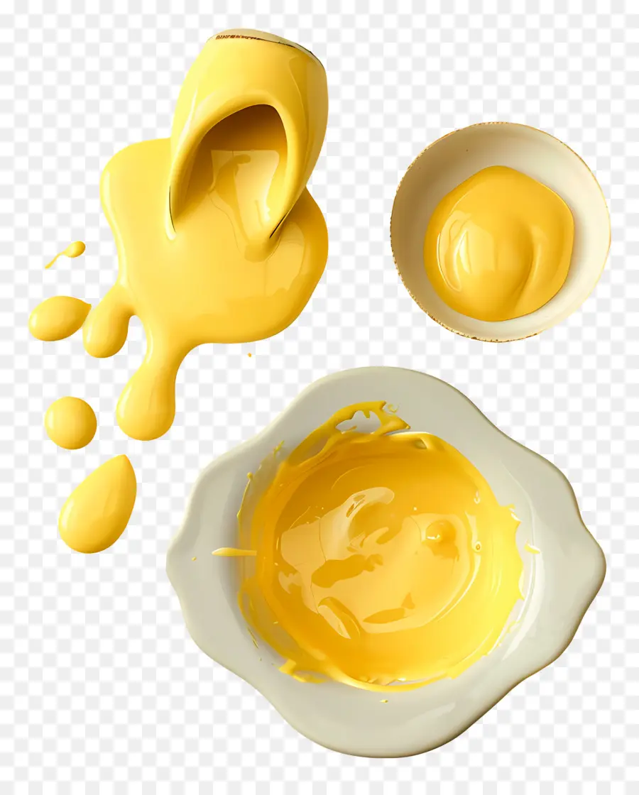 Hollandaise Sosu，Sarı Boya PNG