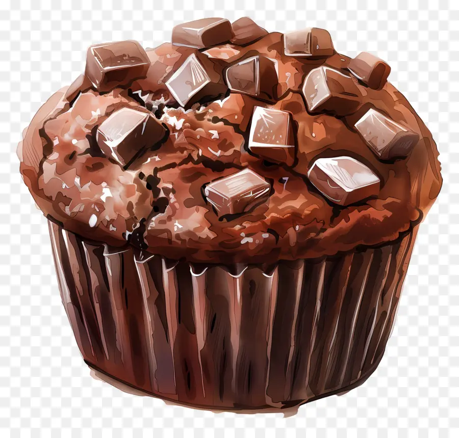 Çift Çikolatalı Muffin，çikolatalı Kek PNG