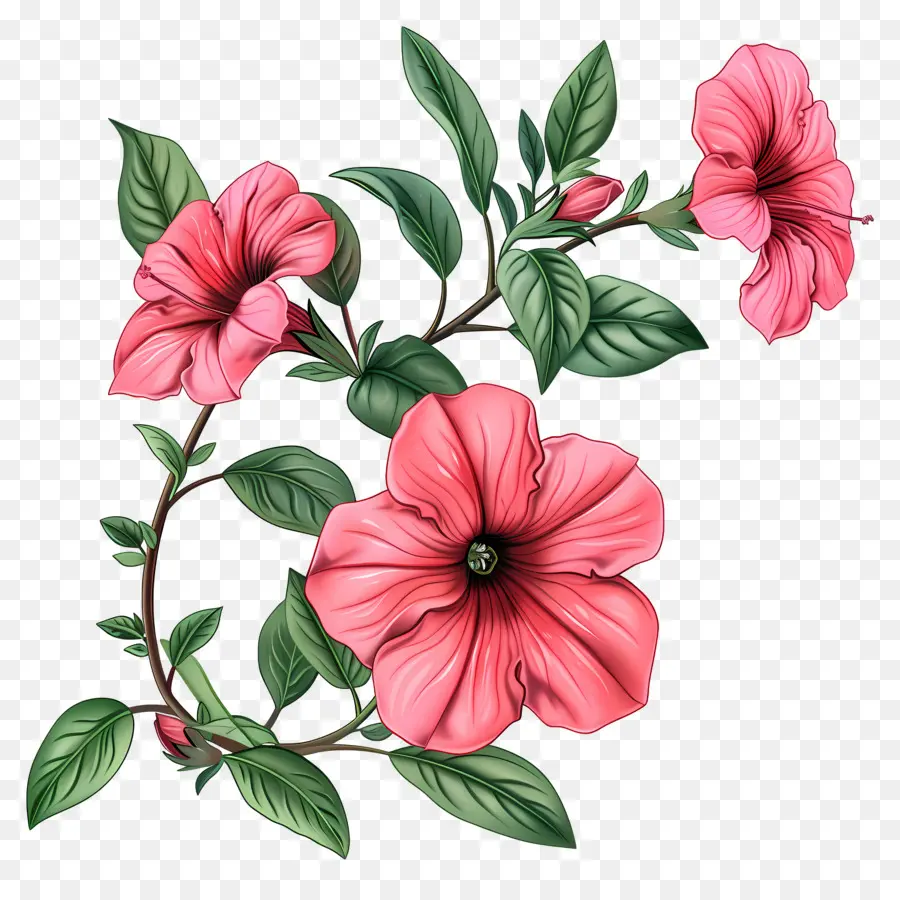 Petunya Çiçekleri，Hibiscus çiçek PNG