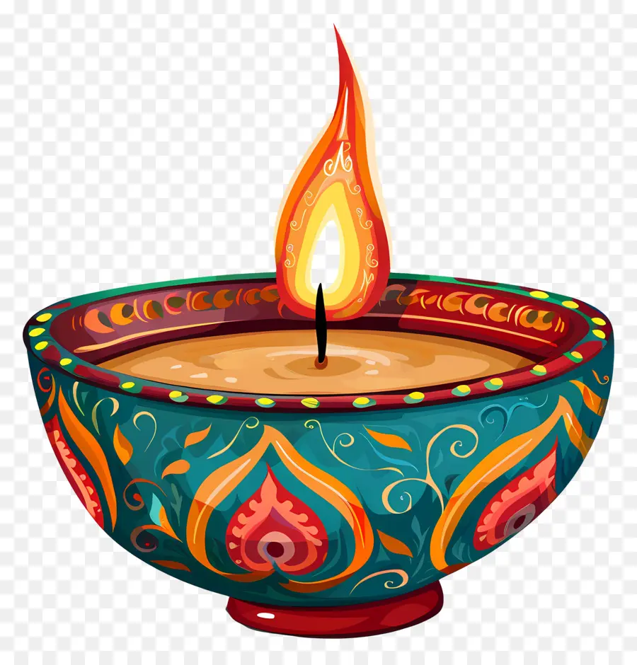 Diwali Lamba，Dekoratif Mum PNG