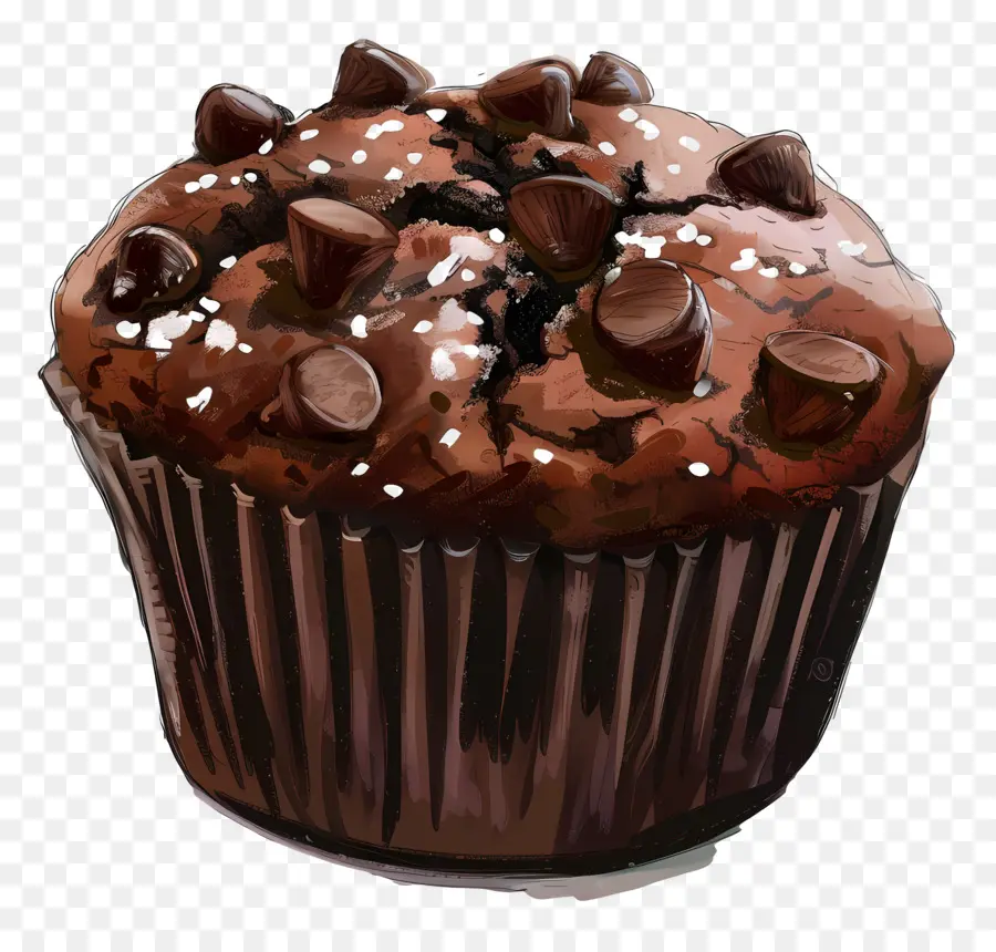 Çift Çikolatalı Muffin，çikolatalı Kek PNG