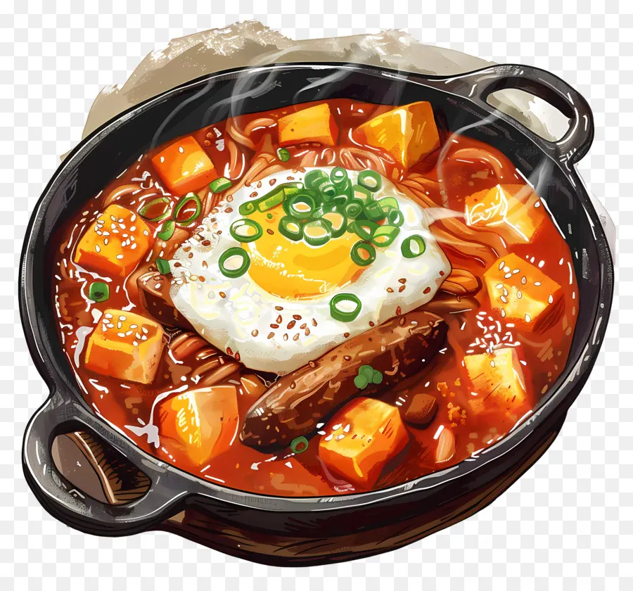 Peynirli Tteokbokki，Güveç PNG