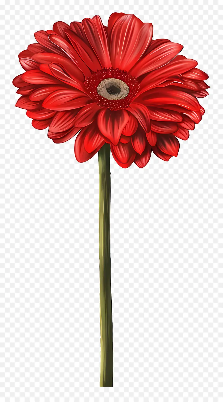 Kırmızı Gerbera，Kırmızı Çiçek PNG