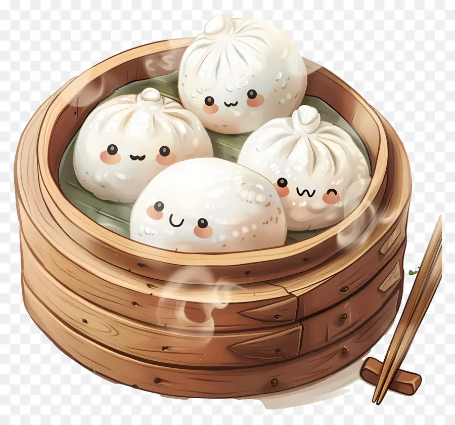 Dimsum，Buharda Pişirilmiş Çörekler PNG