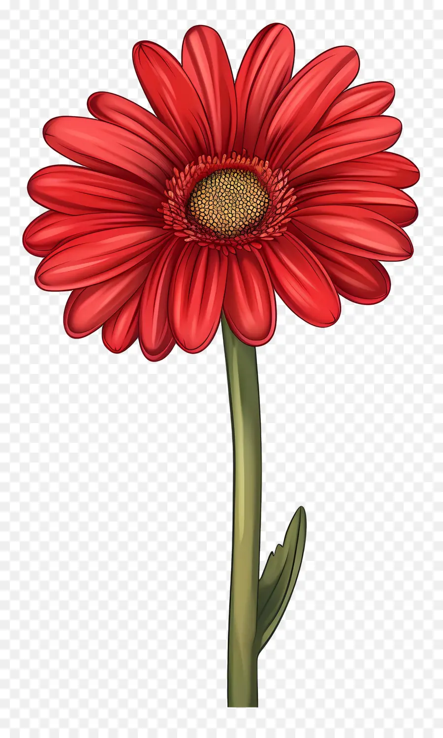 Kırmızı Gerbera，Kırmızı Çiçek PNG