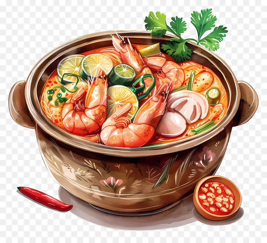 Tom Yum Goong，Karides Çorbası PNG