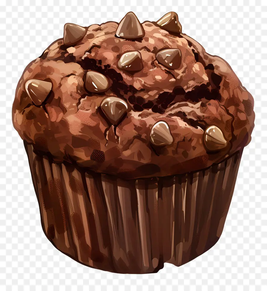 Çift Çikolatalı Muffin，çikolatalı Kek PNG