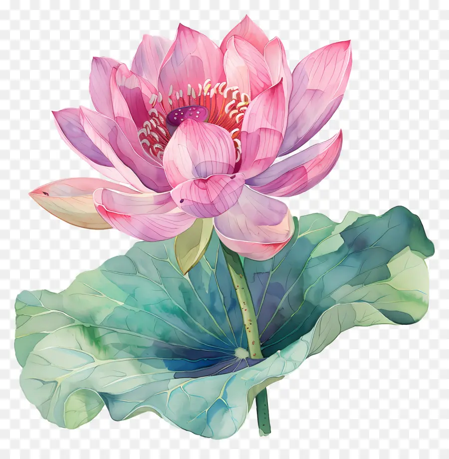 Suluboya Lotus，Lotus çiçeği PNG