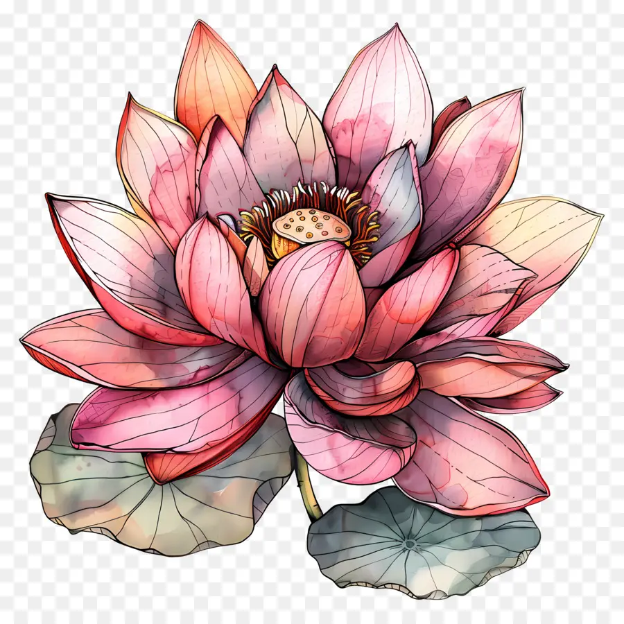 Nilüfer Çiçeği，Pembe Lotus PNG