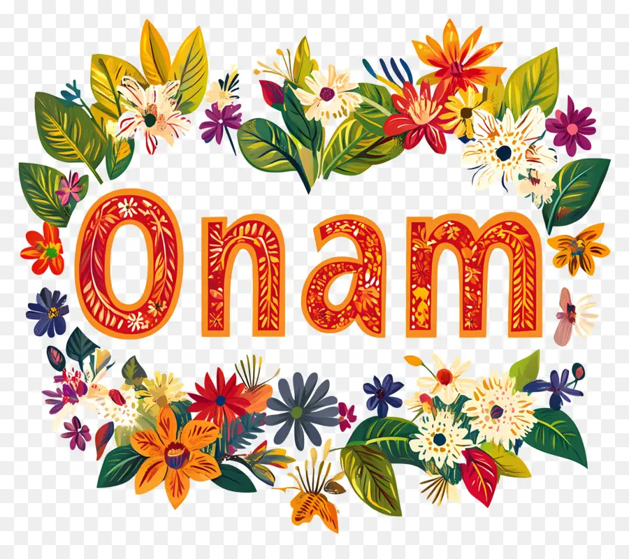 Onam，Onam Çiçek Çelenk PNG