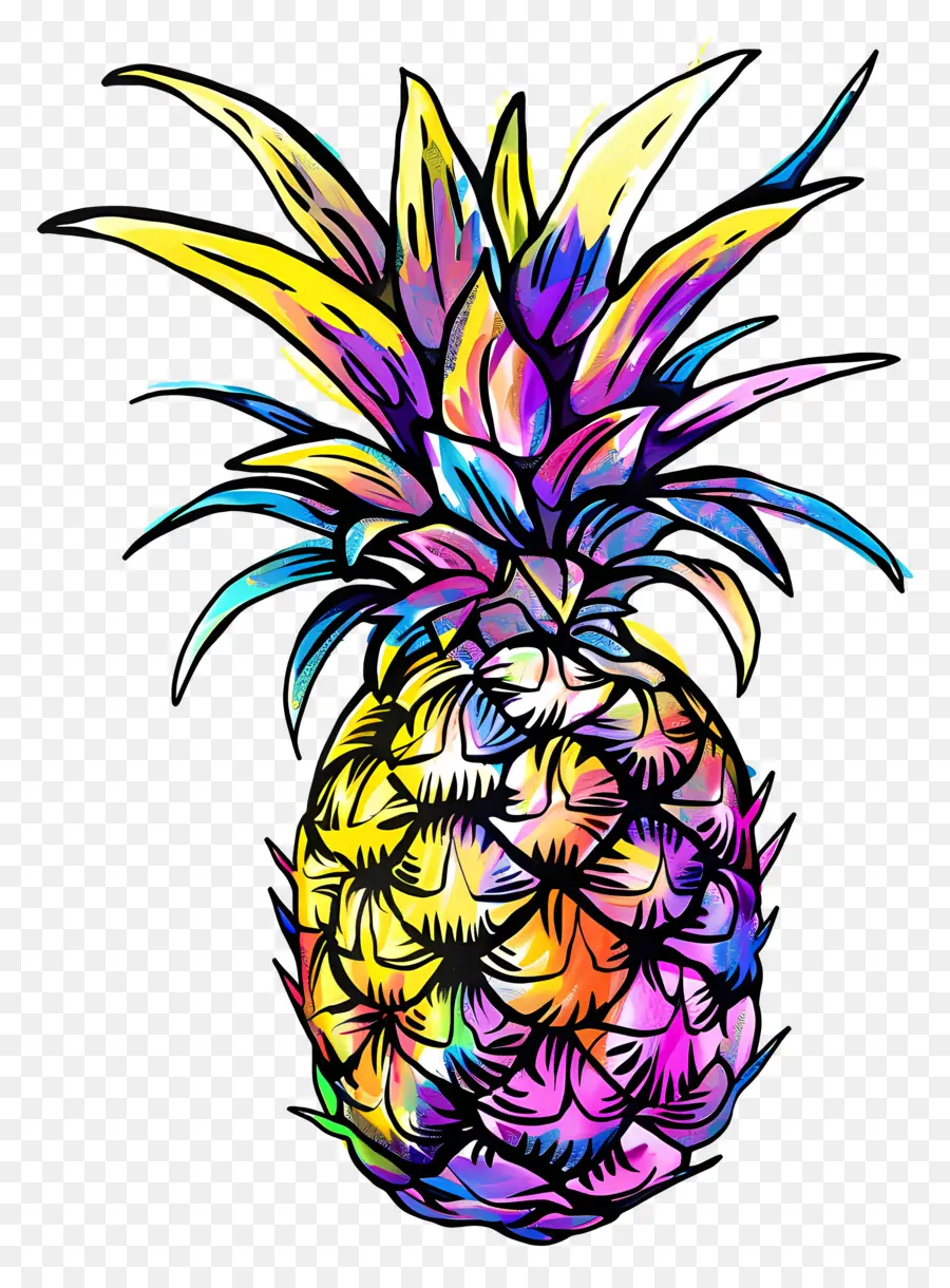 Ananas，Renkli Ananas PNG