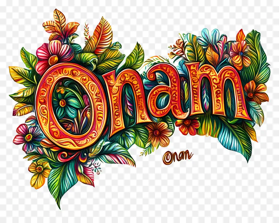 Onam，Onam Metin Sanatı PNG