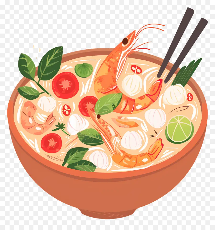 Tom Yum Goong，Karides Çorbası PNG