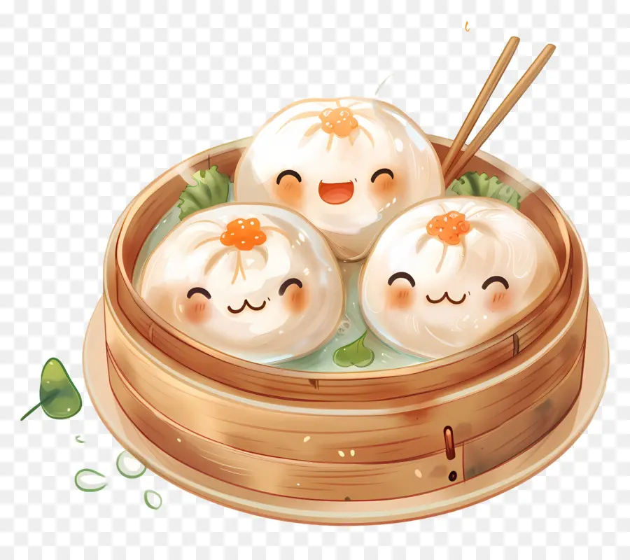 Dimsum，Buharda Pişirilmiş Çörekler PNG