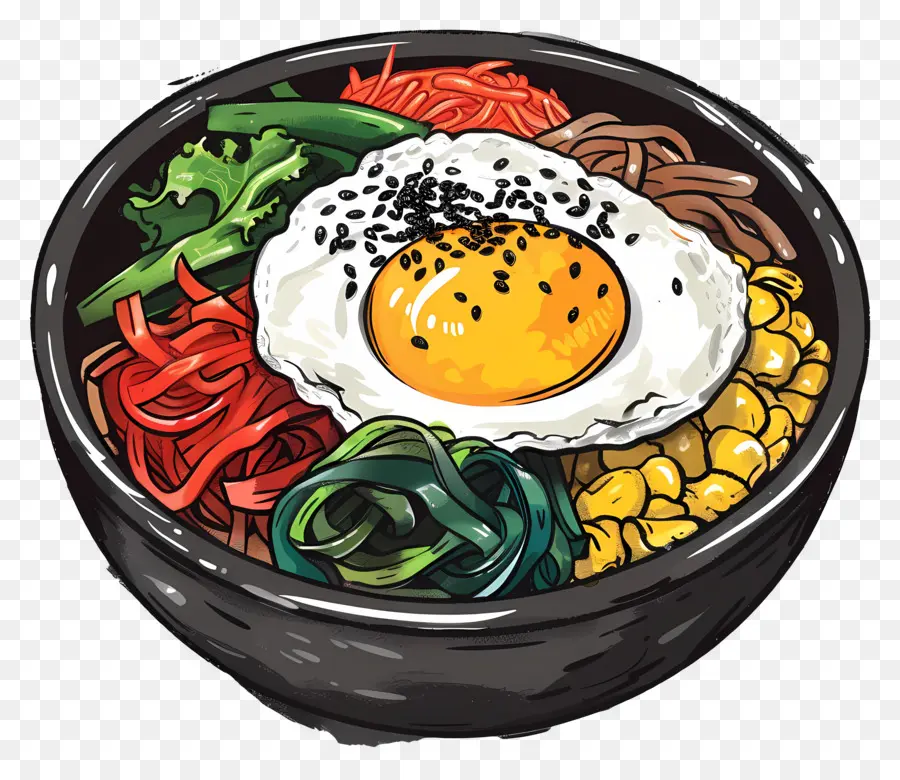 Kore Bibimbap，Kase Yemek PNG