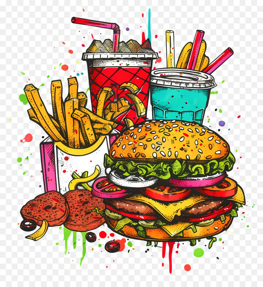 Fast Food，Burger PNG